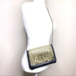 Deena & Izzy Hammered stud detail flap bag